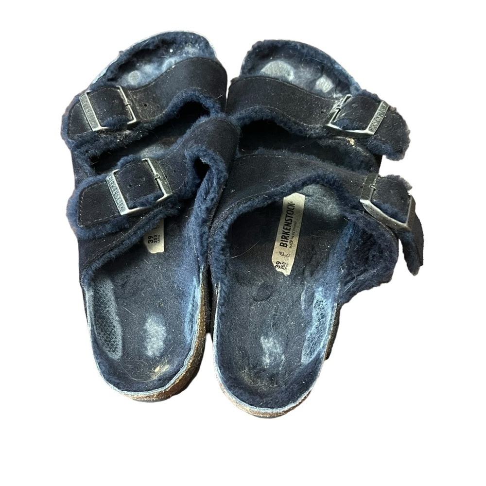 3/$30 ☀️ Birkenstock Arizona Shearling Night Suede Blue - Picture 4 of 8